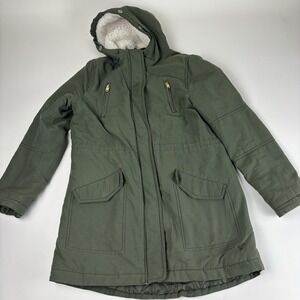 American Eagle Outfitters Olive Green Parka Coat Barn Jacket Size Women's Medium